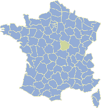 Carte de France Bourges